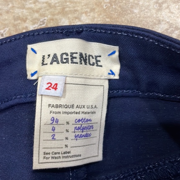 Glitter dark blue L Agence Jeans - Picture 2 of 2